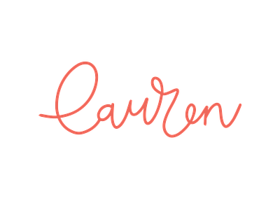 Logo Mark branding lauren logo logomark typography