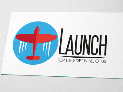 Launch airplane brand clothing design graphic jet logo