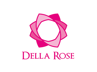 Della Rose Redesign apparel boutique logo pink typography wordmark