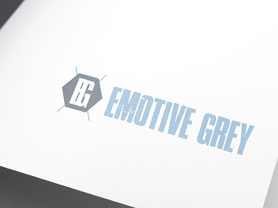 Emotive Grey logo music polygon
