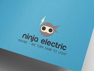 Ninja Electric clean construction logo minimalist modern simple