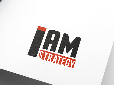 I Am Strategy bold consultation logo minimalist simple