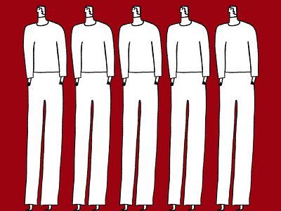 Five men five illustration men