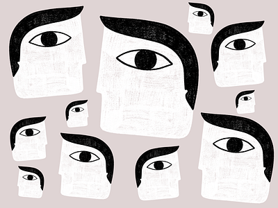 Heads head illustration pattern