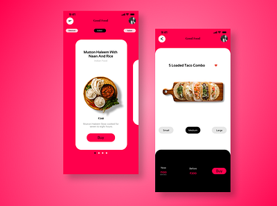 Food App Design Idea ui ui design uiux ux ux design