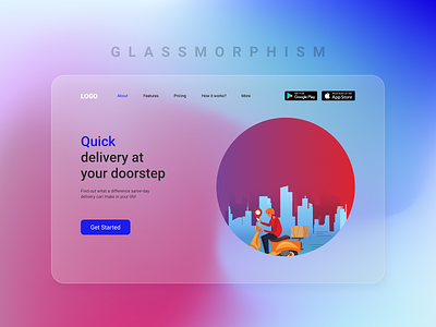Glassmorphism UI Concept branding design ui ui design uiux
