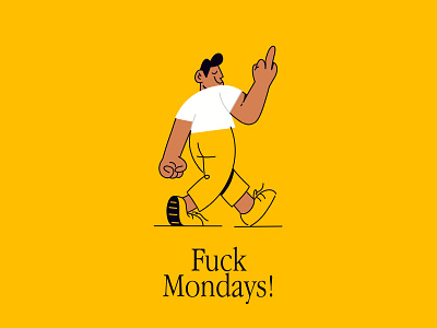 Fuck mondays illustration