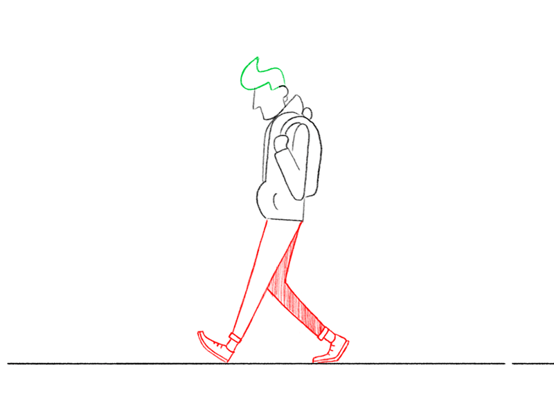 testing - walking frame by frame character design frame by frame tradicional animation walk