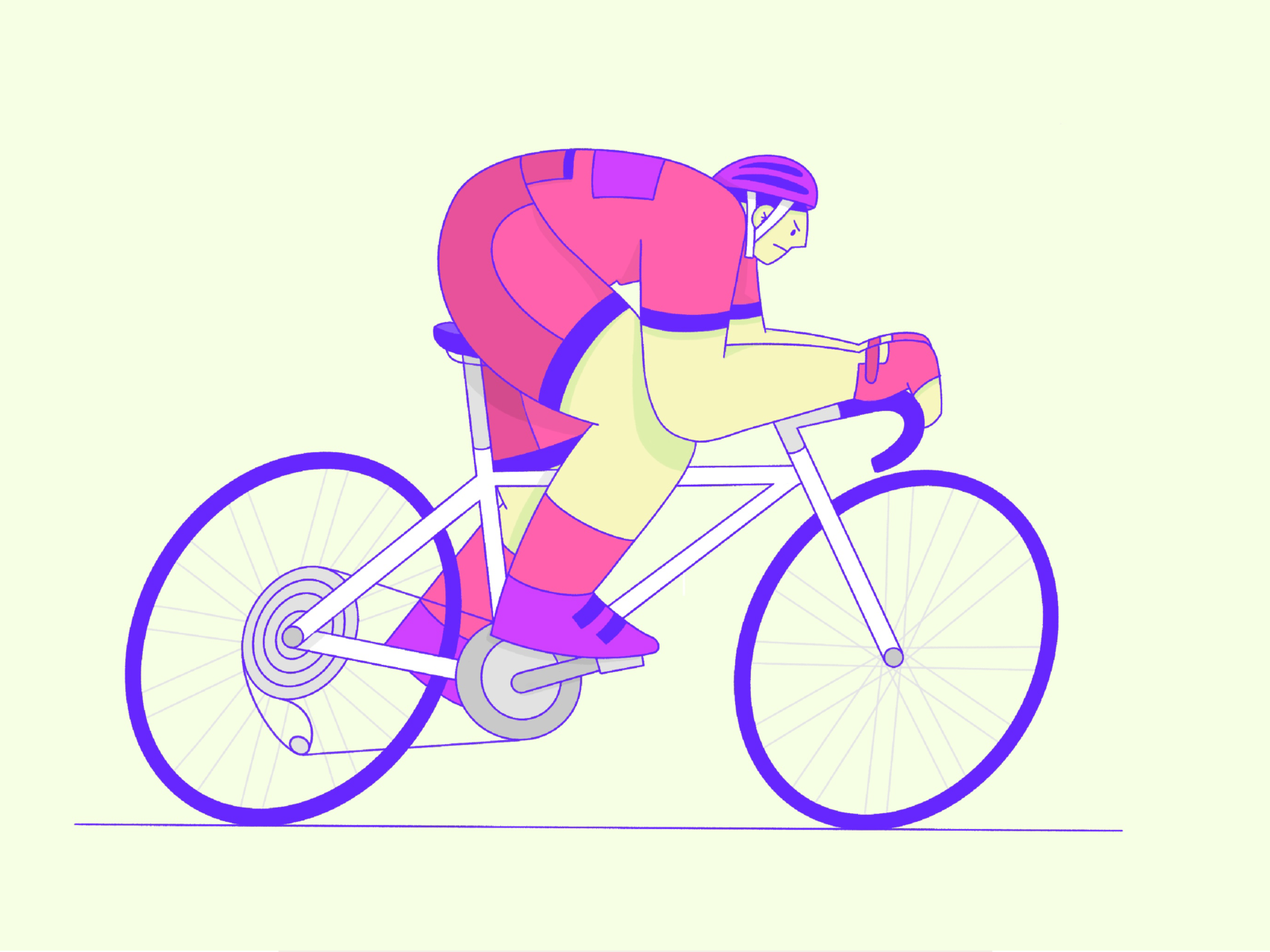 cycling guy by isaac claramunt on Dribbble