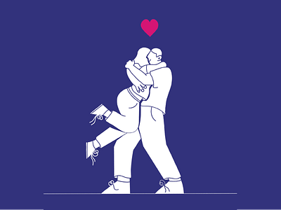 luv yu!! animation apple character character design characterdesign couple couplegoals design heart hug hugging illustration ipad ipadpro isaac claramunt isaacclaramunt love procreate procreate brush