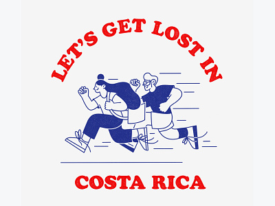 LET'S GET LOST IN COSTA RICA character character design characterdesign costa costarica couple illustration ipad isaacclaramunt lost procreate rica run running