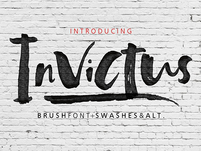 Invictus Brush + Bonus art branding brush font brush lettering illustration lettering logo logotype type typography