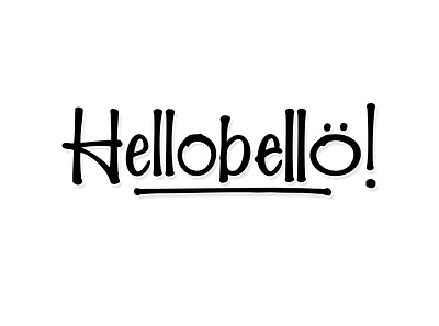 Hellobello! art branding illustration lettering logo logotype modern calligraphy type typography vector