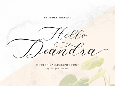 Hello Diandra Script art branding brush font illustration lettering logotype modern calligraphy modern calligraphy font type typography