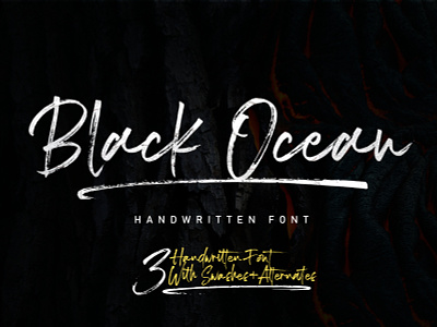 Black Ocean branding brush font brush lettering design illustration lettering logotype modern calligraphy modern calligraphy font type typography