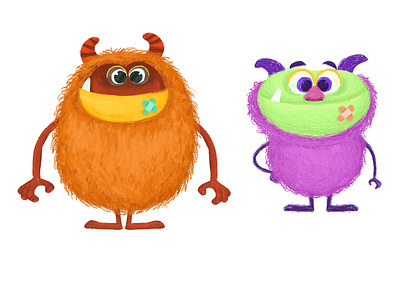 monster cartoon childrens book colorful cute friends illustration kid monster storybook