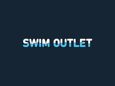 Swim Outlet branding design flat icon illustrator lettering logo minimal typography vector