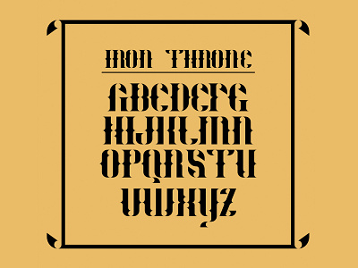 IRON THRONE typography вектор дизайн каллиграфия шрифт