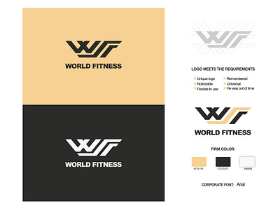 Project"WORLD FITNESS" illustration logo typography айдентика брендинг фирменный стиль