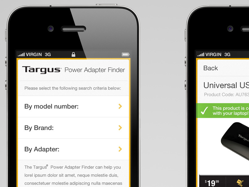Iphone App Power adapter finder by Dennis Schipper on Dribbble
