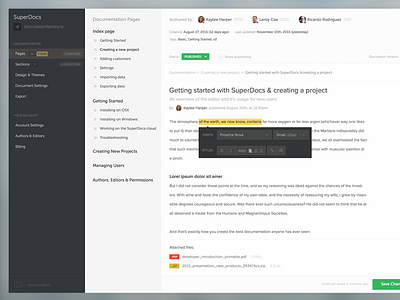 Superdocs documentation editor ui webapp
