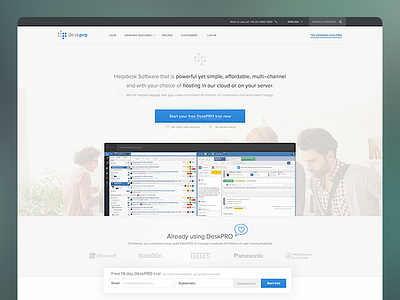 DeskPRO Landing Page homepage landing webapp