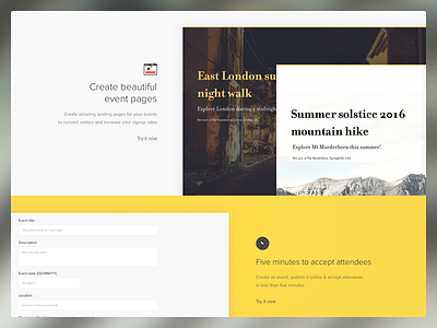 Attendable landing page events landing ui webapp