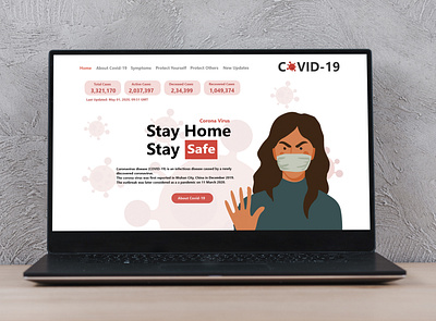 Covid-19 Landing Page Concept corona ui web website design