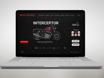 Royal Enfield Interceptor 650 Landing Page Prototype interceptor landing page design royal enfield ui web