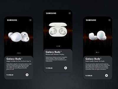 Samsung Galaxy Buds+ Product Page Prototype product page samsung ui