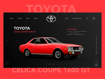 Toyota Celica Coupe 1600 GT Landing Page