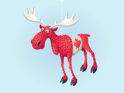 Pinata Moose canada game illustration leaf maple moose pinata vector