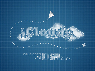 Icloudy Splash Screen cloud game illustration paper plane path splash vector