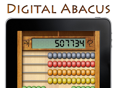 Digital Abacus abacus app calculator calculus design ios ipad skeuomorphism ui wood