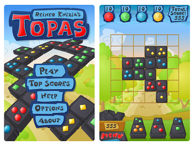 Topas domino dominoes game ios reiner knizia topas ui vector