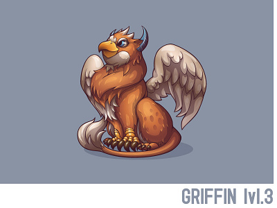 Griffin lvl.3 character creature game griffin griffon gryghon monster vector wings