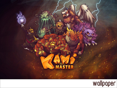 Kami Master Wallpaper 1 cat fire fox frog game golem griffin monster pumpkin slime vector wallpaper