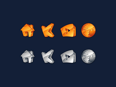 Kami Master UI Icons community game glossy home icon k network online play ui vector video