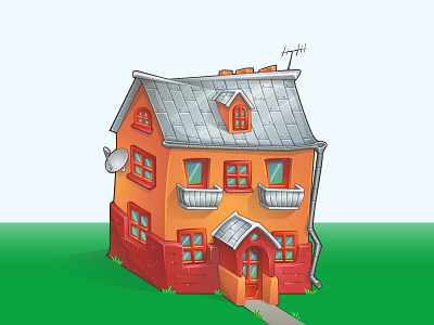 Building 2 background building fence game grass home house vector