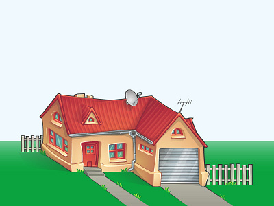 Building 3 background building fence game grass home house vector