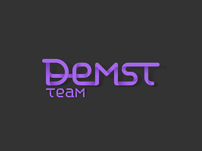 Demst Team Logo band font identity logo ribbon strip tape team type typography