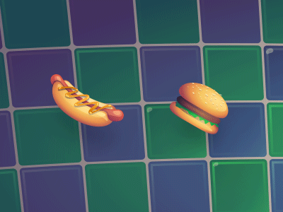 Hotdog Animation animation burger food frame by frame game hamburger hotdog sandwich spin sprite vector