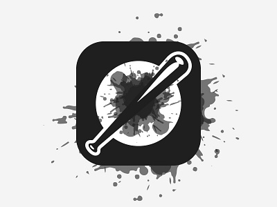 Concussed Icon bat game icon ios iphone logo rage splatters vector