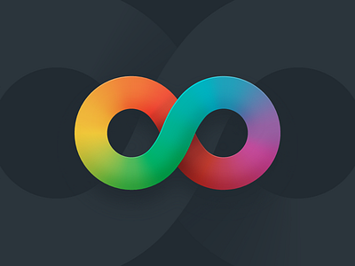 Infinity gradient infinity logo loop mathematics maths rainbow symbol