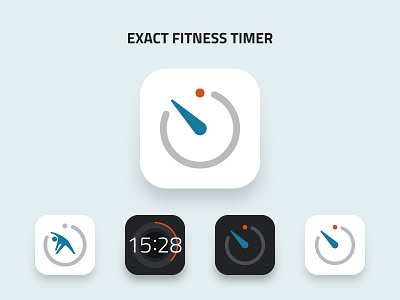 Exact Fitness Timer Icons app design icon ios iphone logo