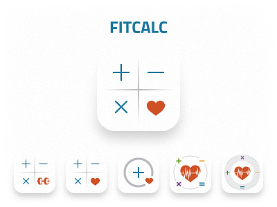 Fitcalc Icon app calculator fitness health heart icon ios iphone logo sport