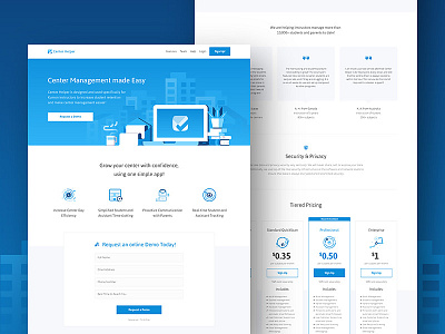 Center Helper landing page site web