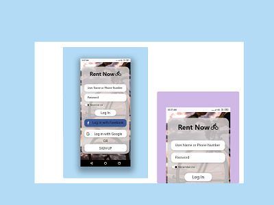 On boarding Screen of Rent Now app design ui