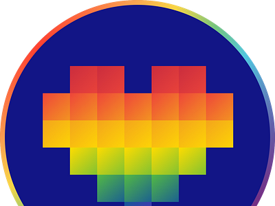 Sticker Heart activism branding design heart illustration lgbt lgbtq logo queer rainbow sticker sticker mule vector