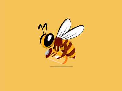 bee electric animation bee black design design app electric flat icon illustration illustration design illustrator logo logodesign minimal power vector website yellow